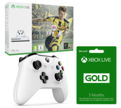 MICROSOFT  Xbox One S with FIFA 17 with Controller & 3 Months Xbox LIVE Gold Membership Bundle - 1 TB
